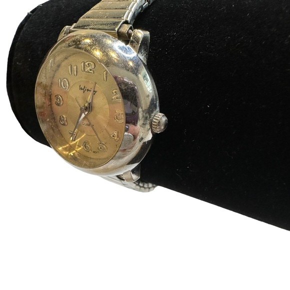 Infinity Wristwatch Womens Elastic Band Quartz Stainless Steel Japan Vintage - Picture 4 of 7